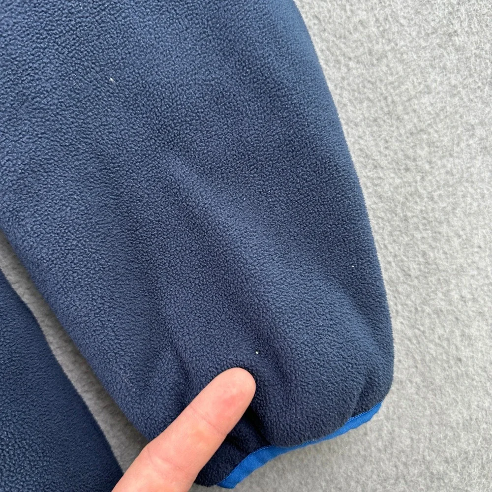 The North Face Jacket Boys L Blue Denali Fleece Full Zip Hooded Outdoor‎ Coat